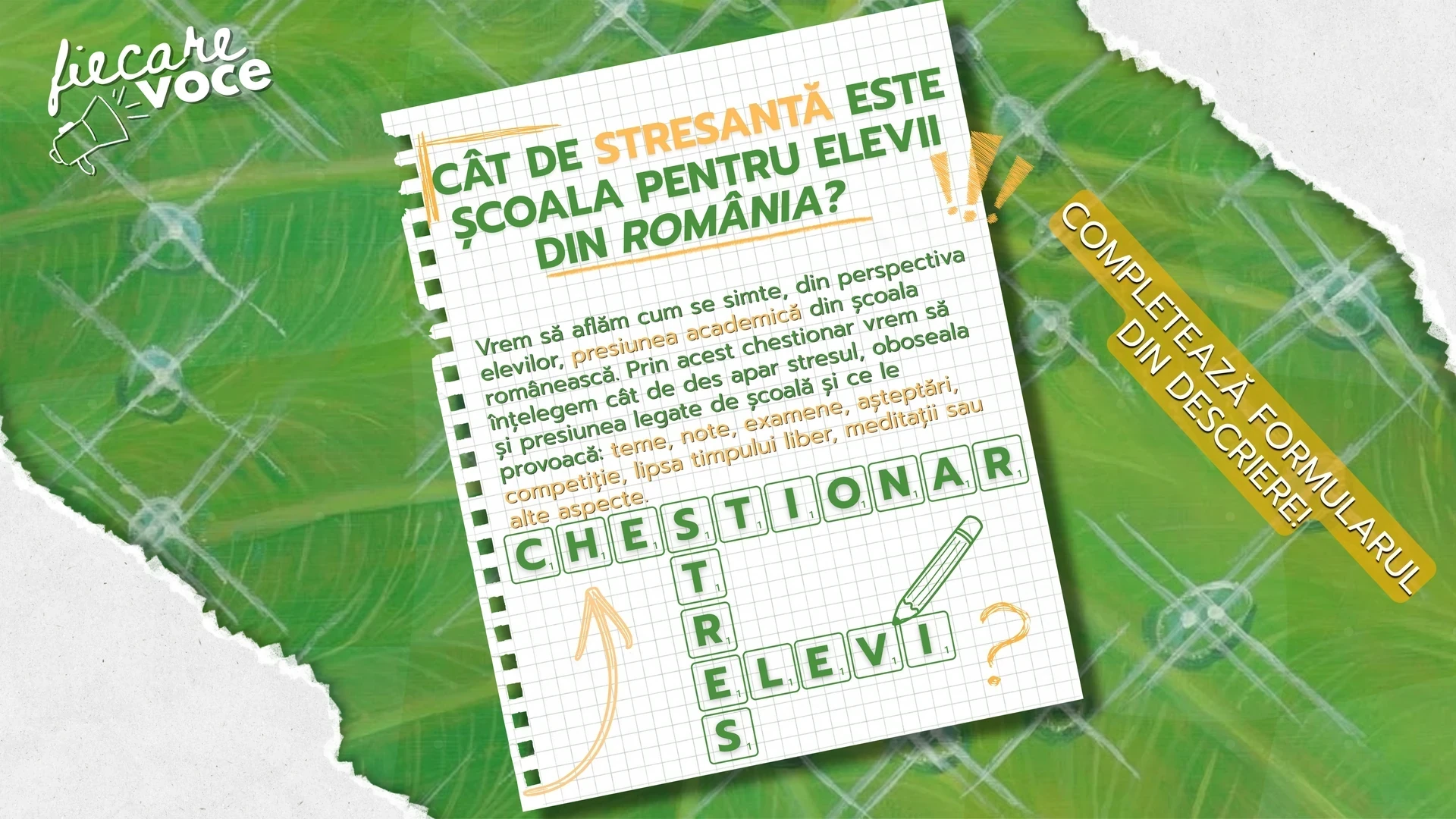 Chestionar Anonim: Stresul Școlar & Presiunea Academică în România